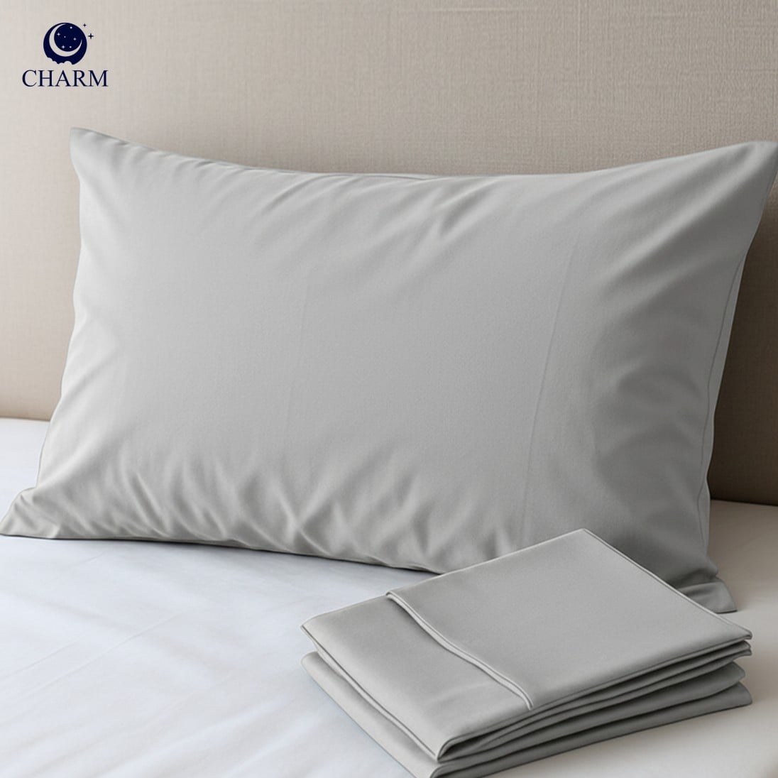 ปลอกหมอนหนุน CHARM CLASSIC ขนาด 20 X 30 นิ้ว สี LIGHT GREY_1